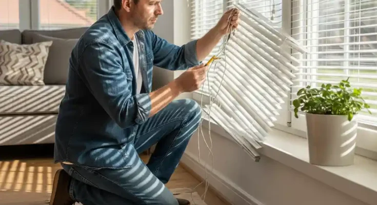 Montaż i dostawa żaluzji oraz rolet okiennych w Gdańsku, Sopocie i Gdyni 1 naprawa zaluzji poziomych 2