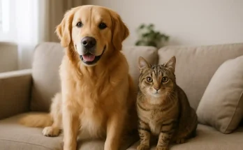 pies i kot na kanapie